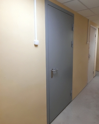 Однопольная дверь серого цвета